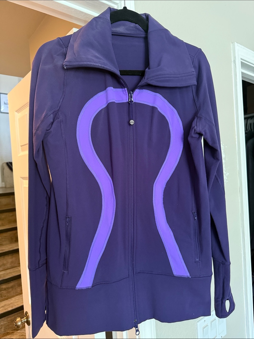 lululemon athletica Purple Full Zip Jacket with Light Purple Accents